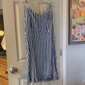 Old Navy Dobby-Stripe Ruffle-Hem Fit & Flare Cami
Dress Size L